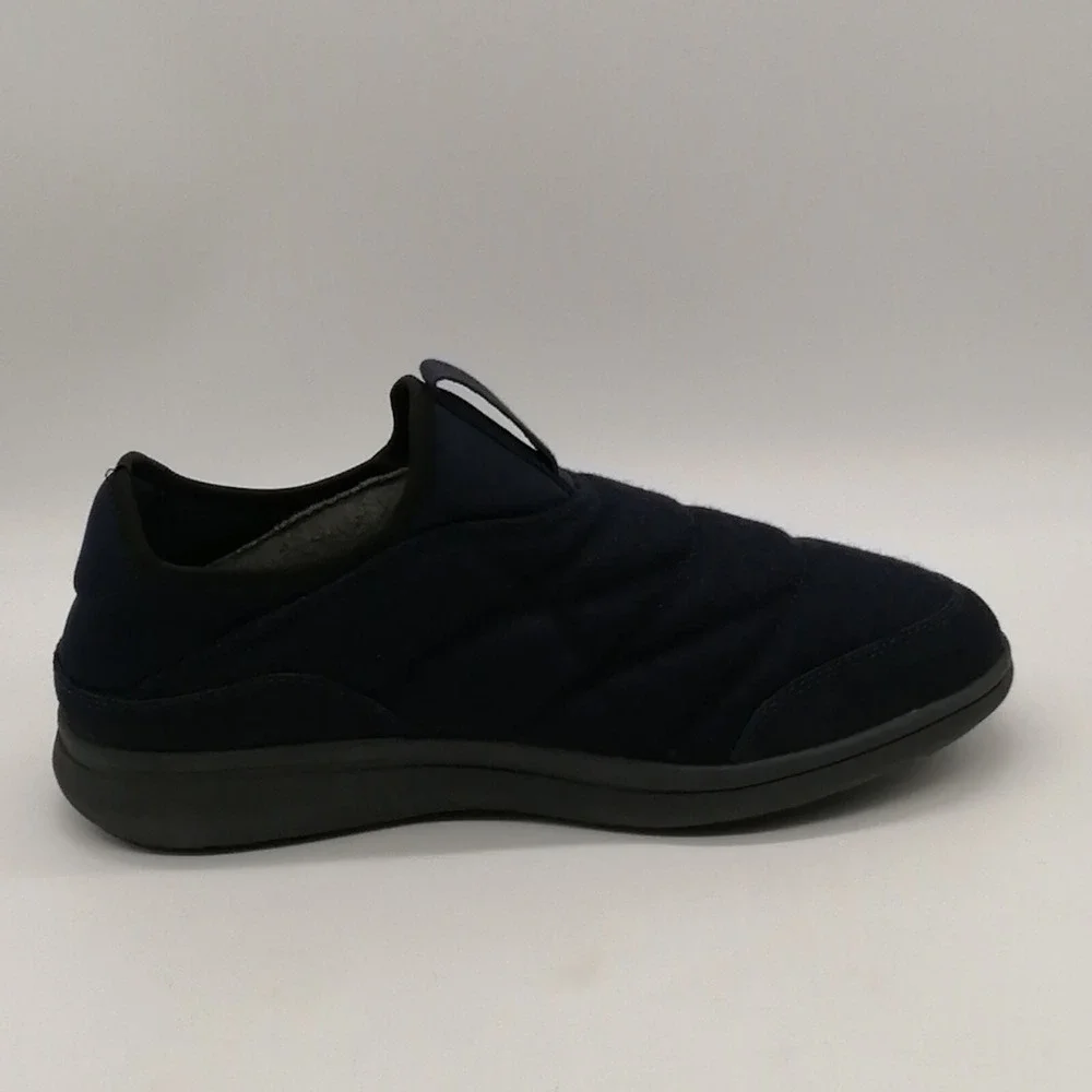 Florsheim Shoes Mens Sneaker Navy Blue Quilted Low Wedge Heel Round Toe 11.5